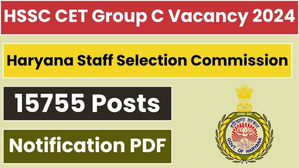 HSSC Group C (Various 29 Groups) Vacancy 2024