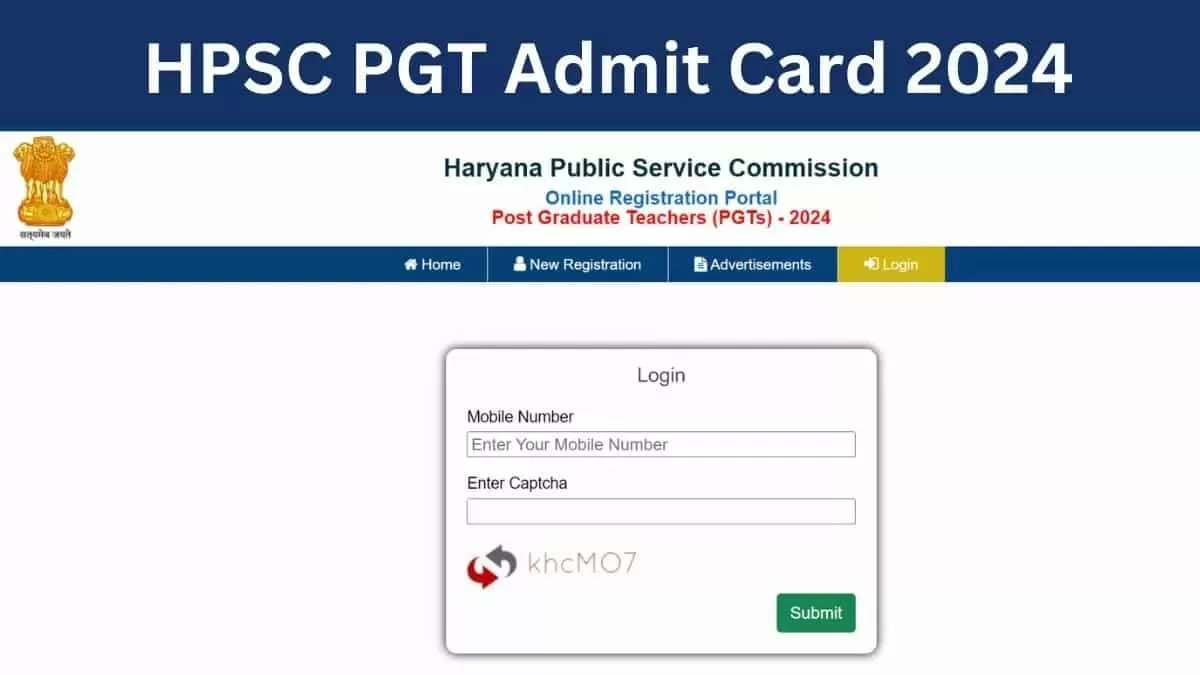 Haryana HPSC Post Graduate Teacher PGT Recruitment 2024