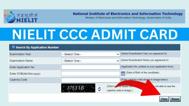 NIELIT CCC Exam Admit Card 2024 for September Exam