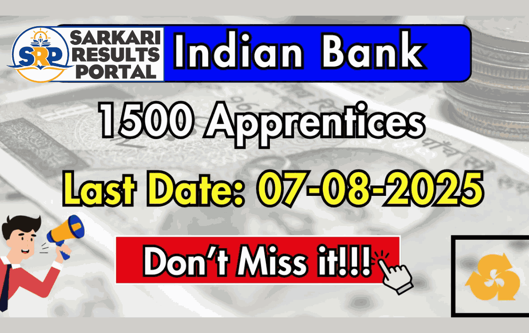Indian Bank Apprentices Recruitment Notification 2025 - Apply Online for 1500 Posts