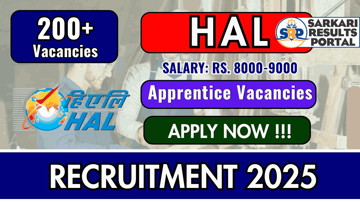 HAL Apprentices Recruitment 2025 - Apply Online for 278 Posts