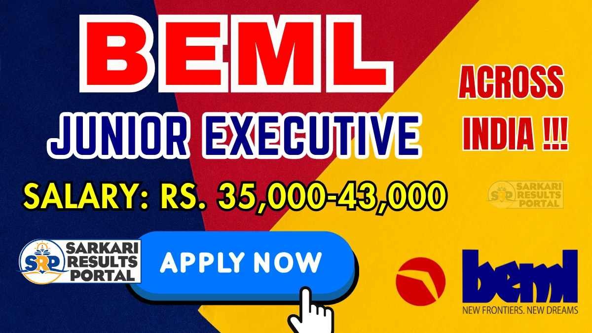 BEML Junior Executive Recruitment 2025 – Walk in for 96 Posts