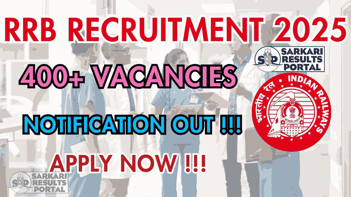 RRB Paramedical Staff Recruitment 2025 Short Notification Out - Apply Online for 434 Posts