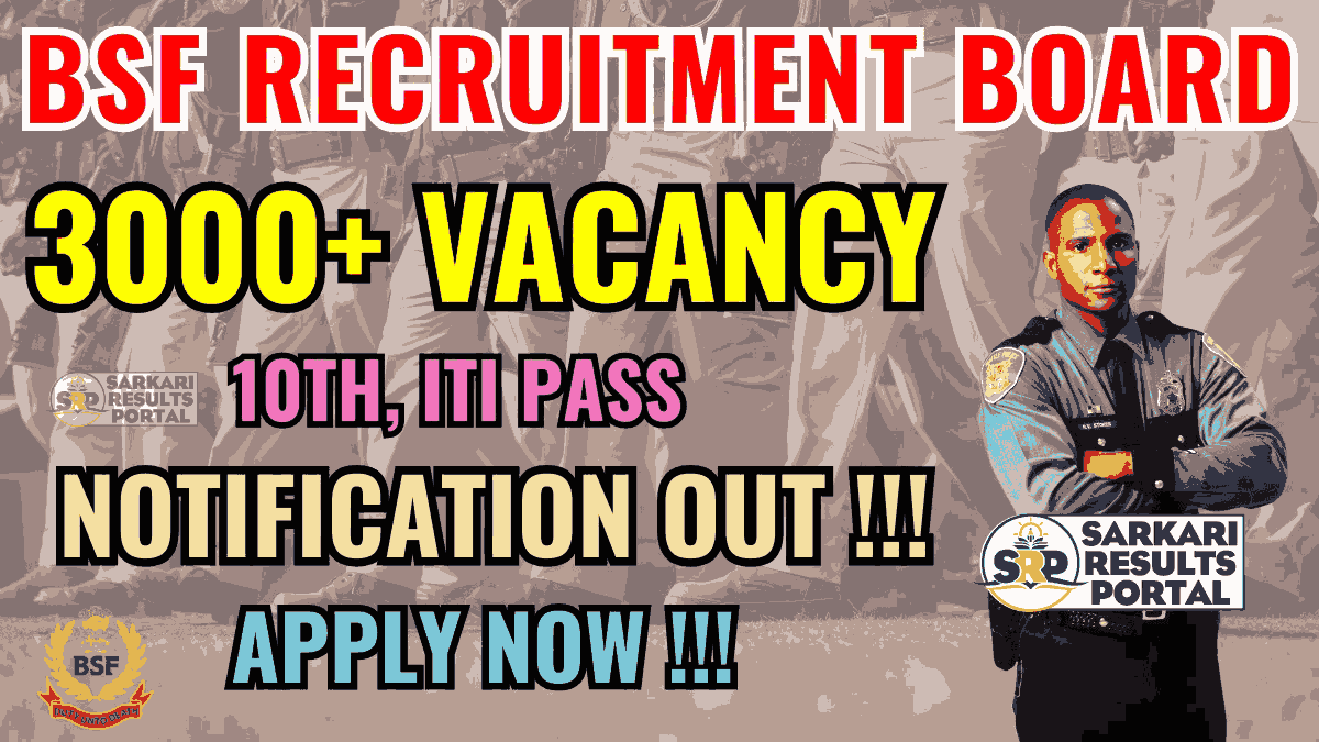 BSF Constable Tradesman Recruitment 2025 Short Notice Out - Apply Online for 3588 Posts