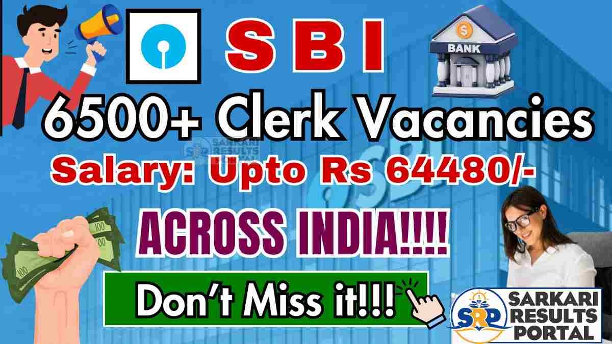 SBI Junior Associate (CLERK) Recruitment 2025 - Apply Online for 6589 Posts Government recruitment