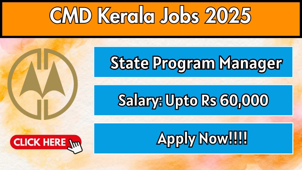 CMD Kerala State Program Manager Recruitment 2025 - Apply Online