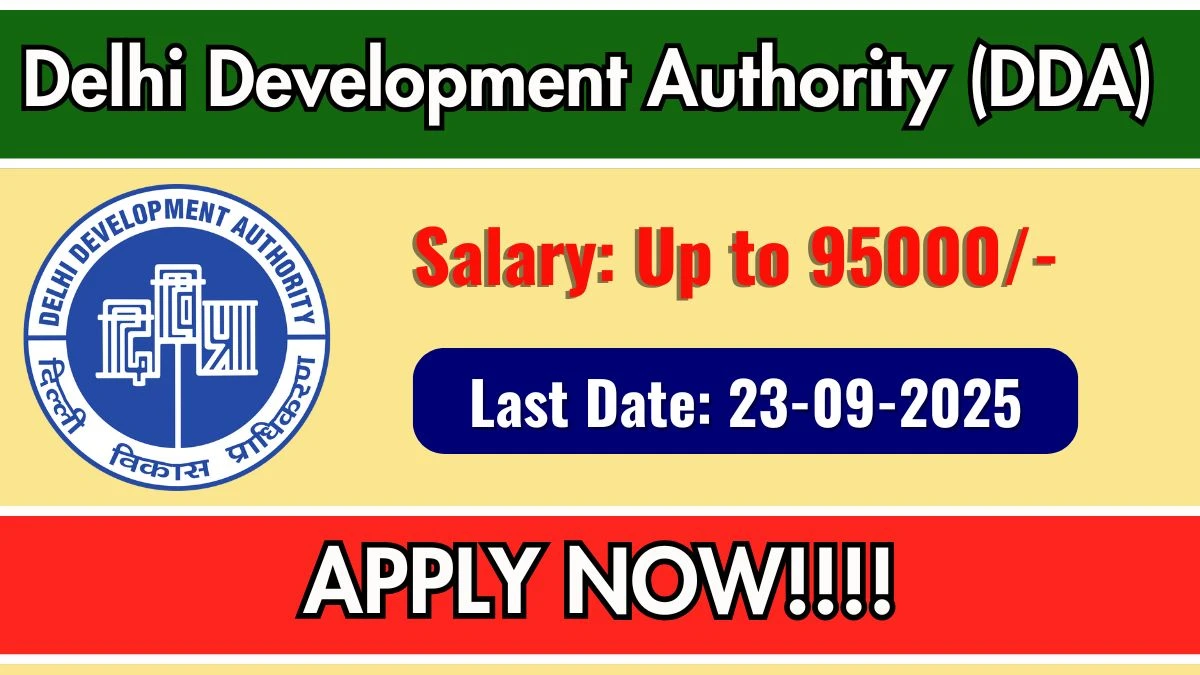 DDA Consultant Recruitment 2025 - Apply Offline for 5 Posts by Sep 23