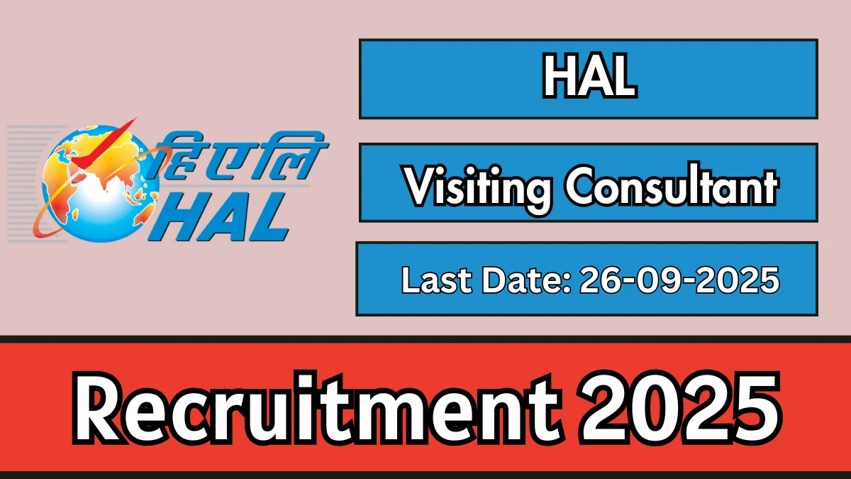 HAL Visiting Consultant Recruitment 2025 - Apply Offline for 03 Posts by Sep 26