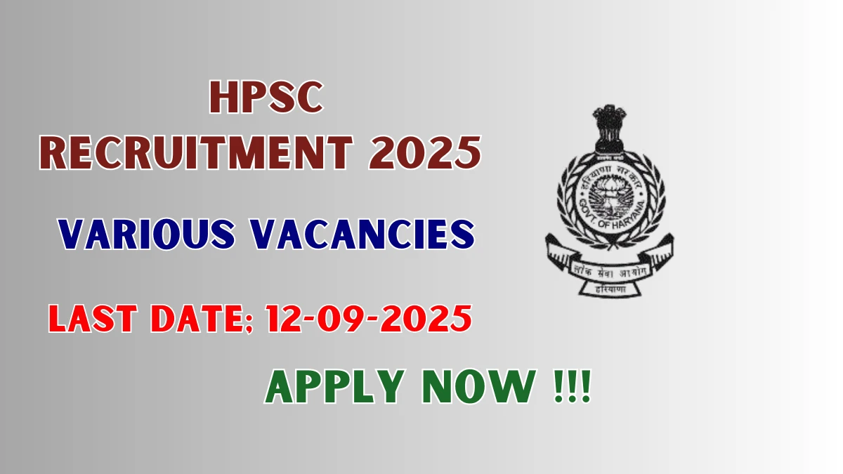 HPSC Recruitment 2025 - Apply Online for 54 Treasury Officer, Assistant Treasury Officer Posts