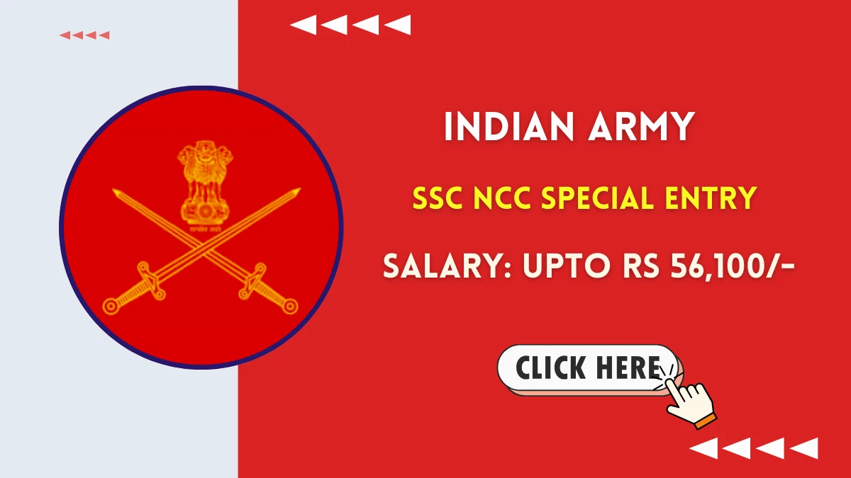 Indian Army NCC Special Entry Recruitment 2025 - Apply Online for 06 Posts by Sept 11