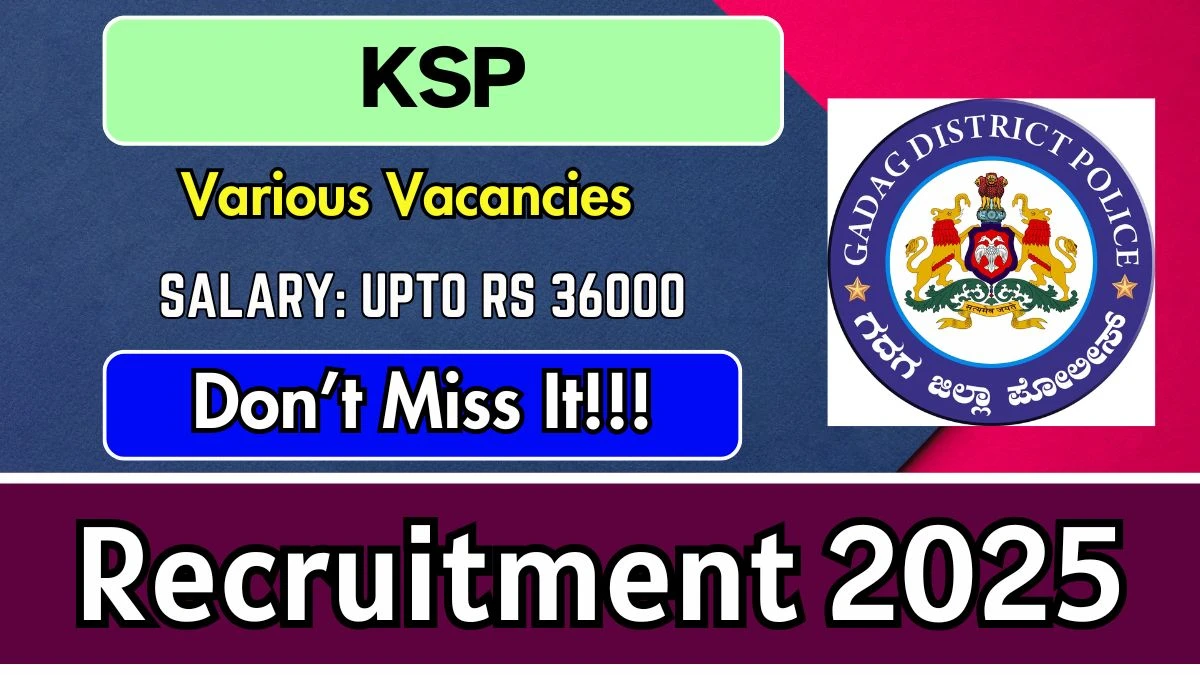 KSP Recruitment 2025 - Apply Offline for 54 Engine Driver, Assistant Boat Captain and Other Posts by Sept 30