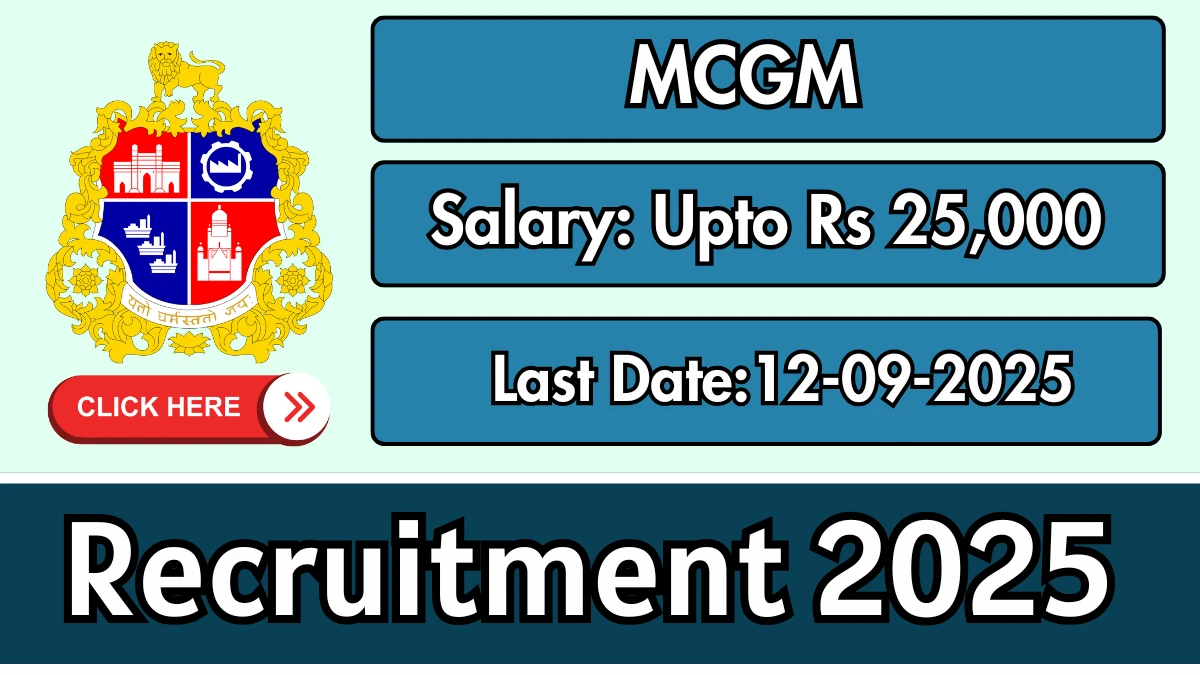 MCGM Recruitment 2025 - Apply Offline for 05 Pharmacist, Social Development Officer Posts