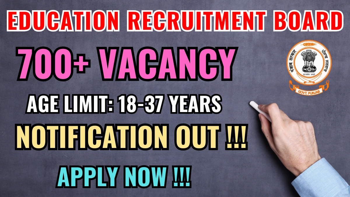 Punjab Education Recruitment Board Recruitment 2025 - Apply Online for 725 PRT, TGT Posts by Sep 23