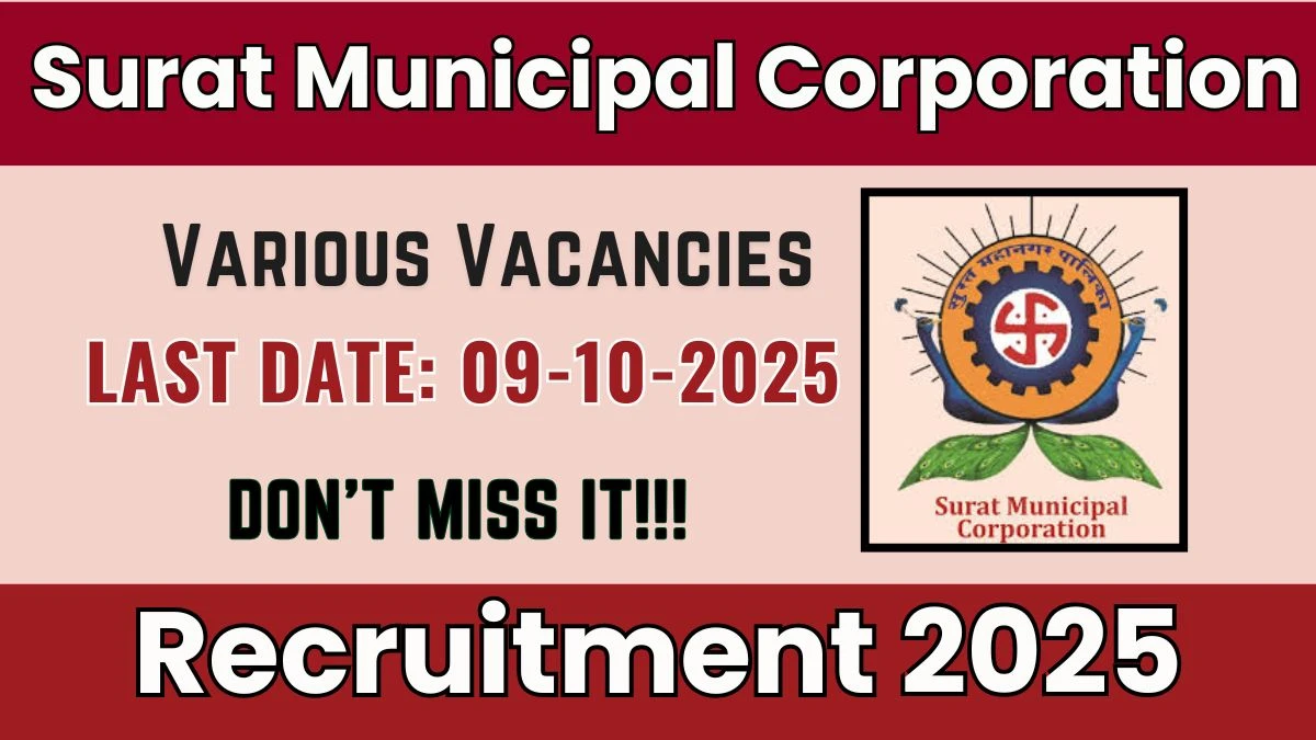 Surat Municipal Corporation Recruitment 2025 - Apply Online for 42 Sub Officer, Fire Officer and Other Posts