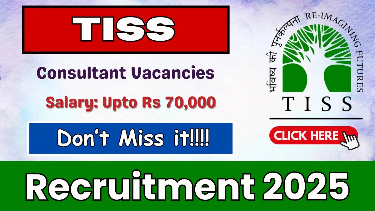 TISS Consultant Recruitment 2025 - Apply Online for 06 Posts by Sep 27